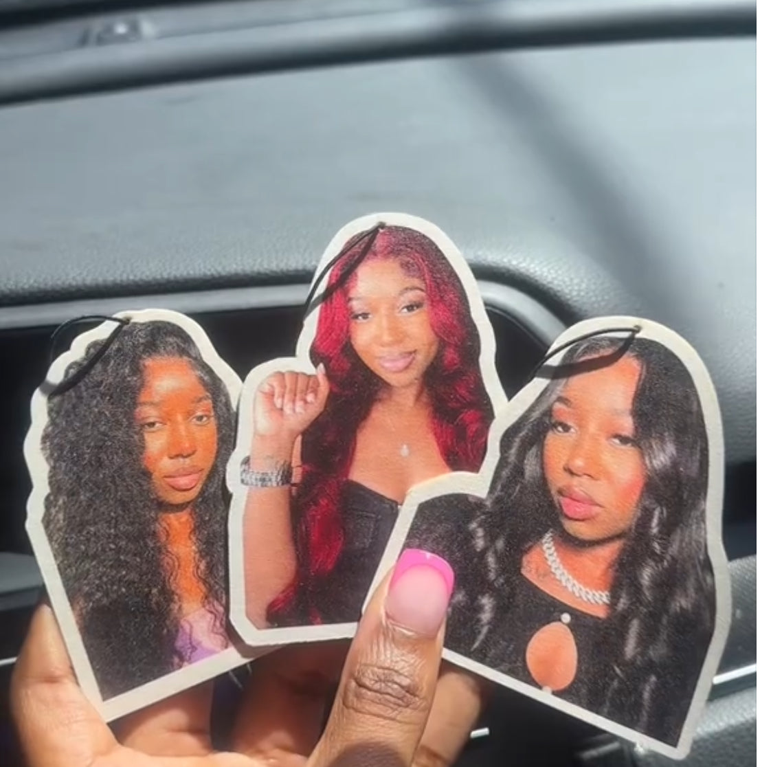 Personalized Photo Air Freshener - Custom Car Freshie